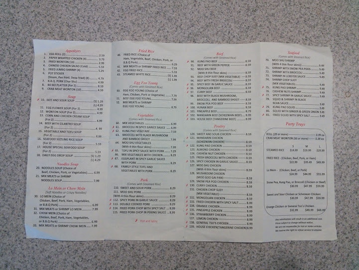 Menu At Top Five Stars Restaurant, Hazleton, 335 Laurel, 48 OFF