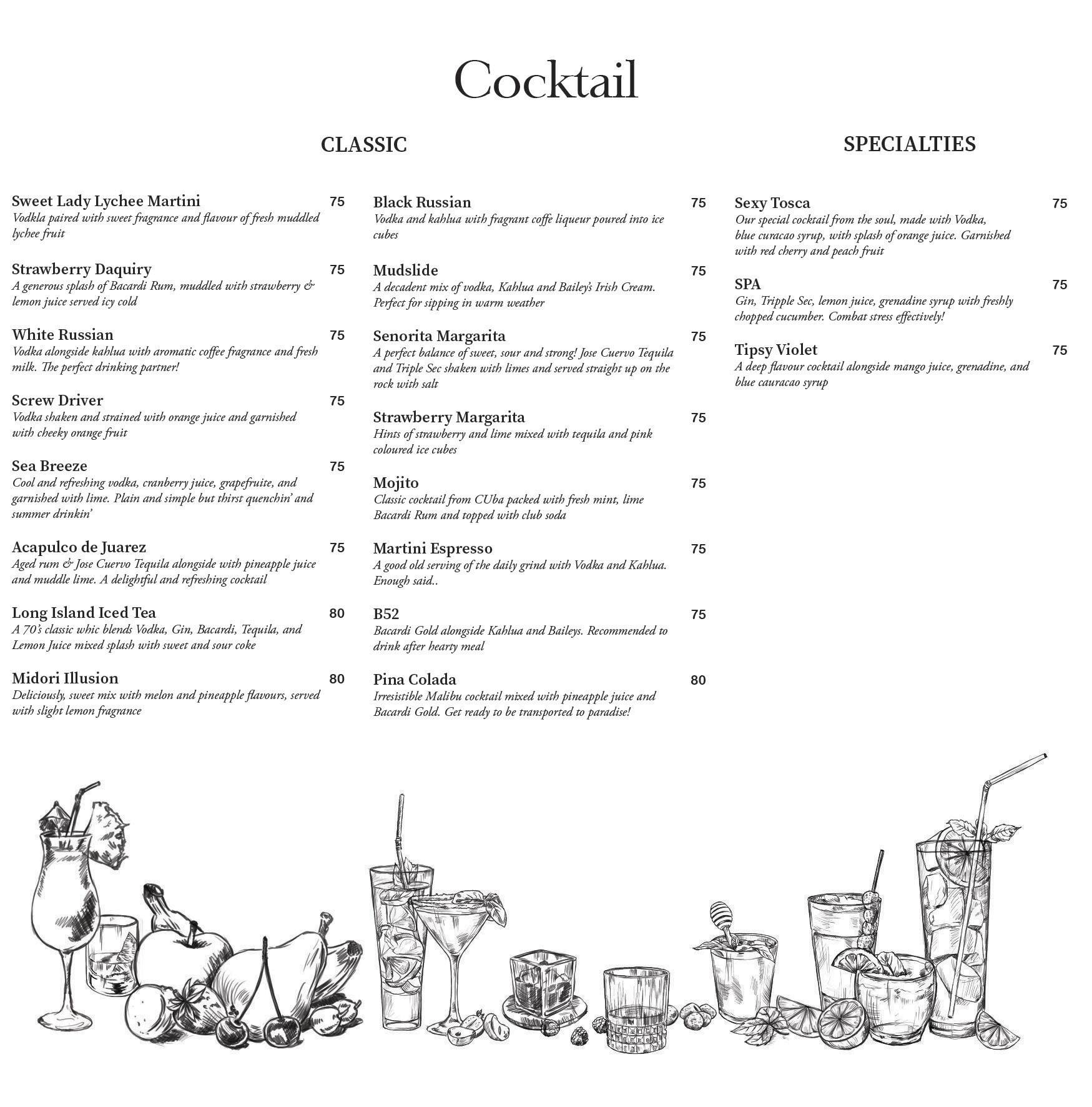 Six Degrees Coffee Menu Six Degrees Coffee Menu