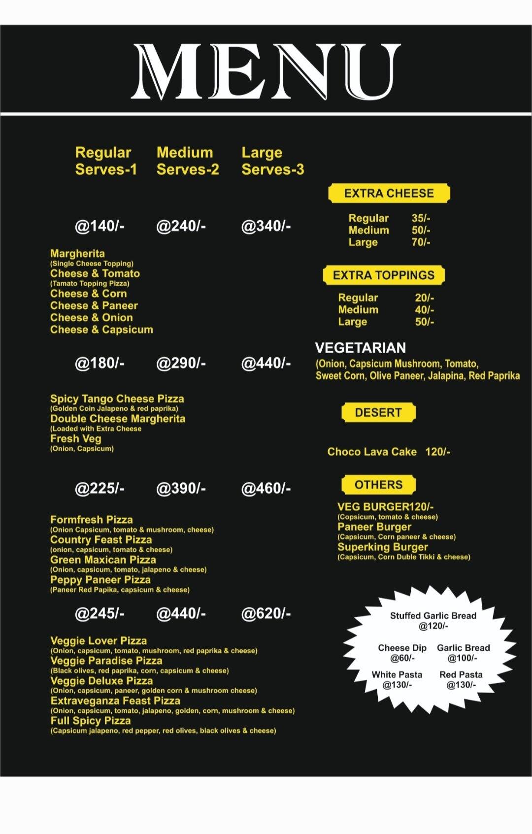 Menu of Pizza 42, Jaypee Greens, Greater Noida