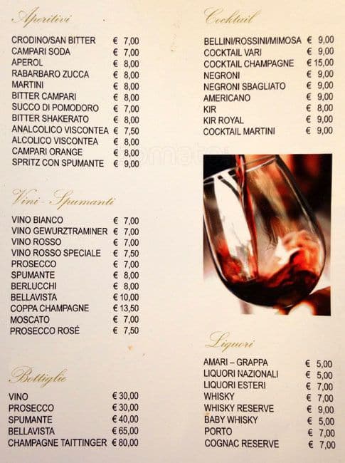 Menu di Pasticceria Viscontea 