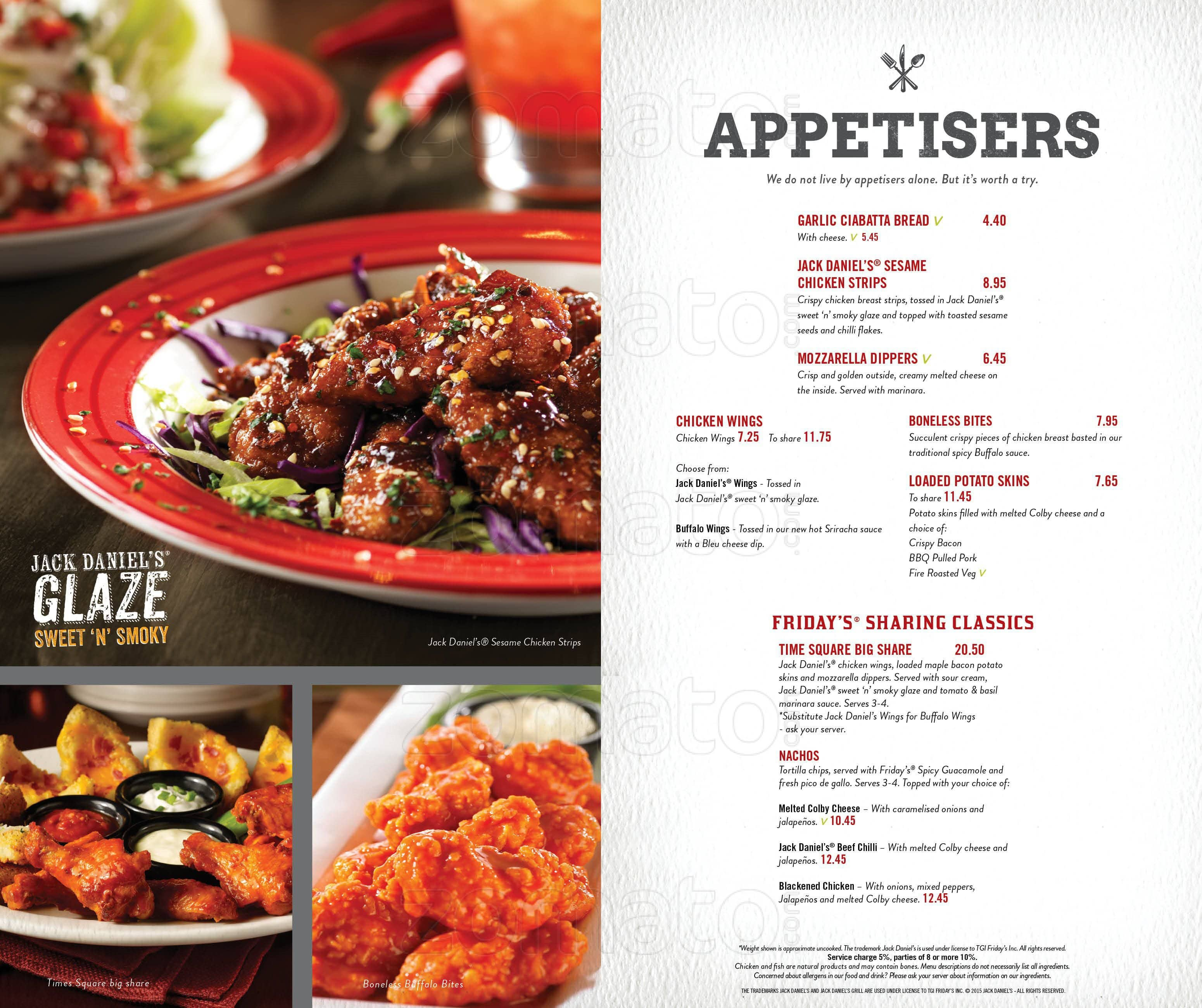 Tgi Friday S Menu Menu For Tgi Friday S Swords Dublin