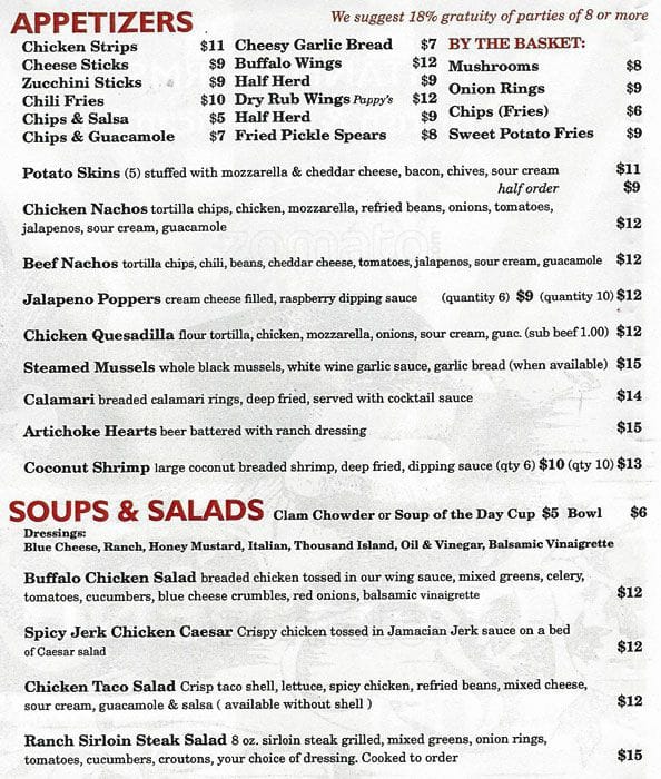 Menu at Britannia Arms Almaden pub & bar, San Jose, Almaden Expy