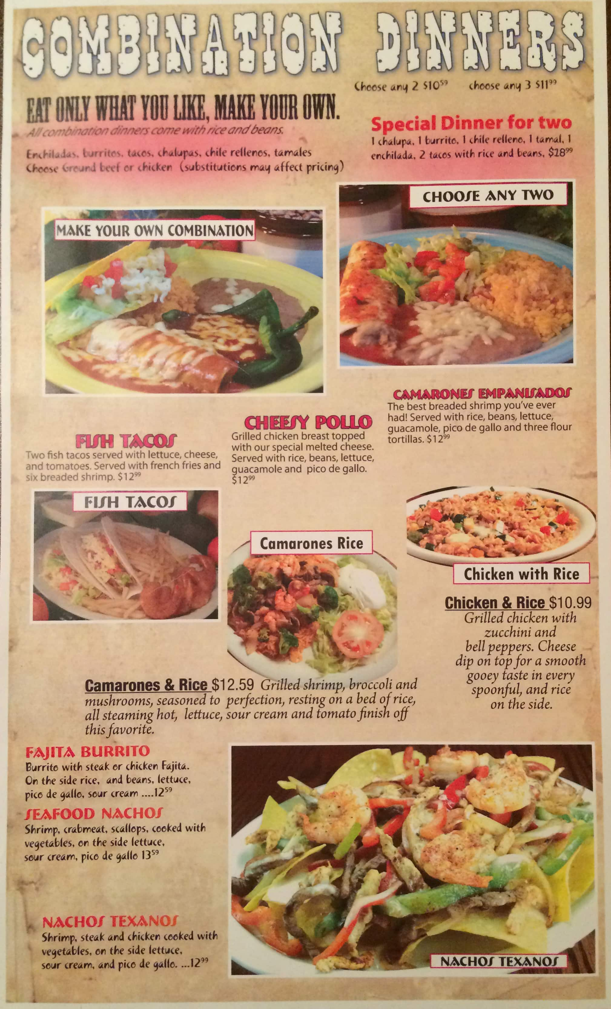 el toro mexican restaurant menu