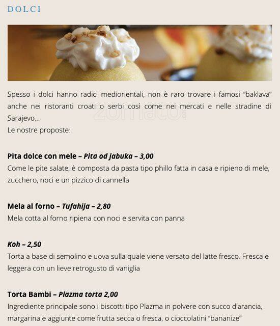 Menu di OPA 