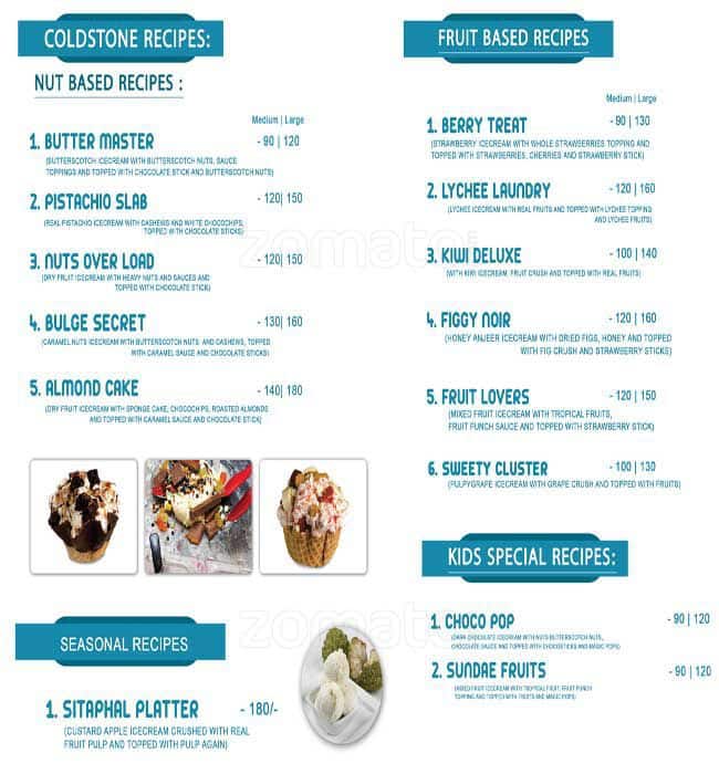Iceberg menu, Menu restauracji Iceberg, Banaswadi, Bangalore Zomato