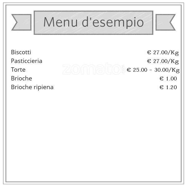 Menu di Pasticceria Aprosio 
