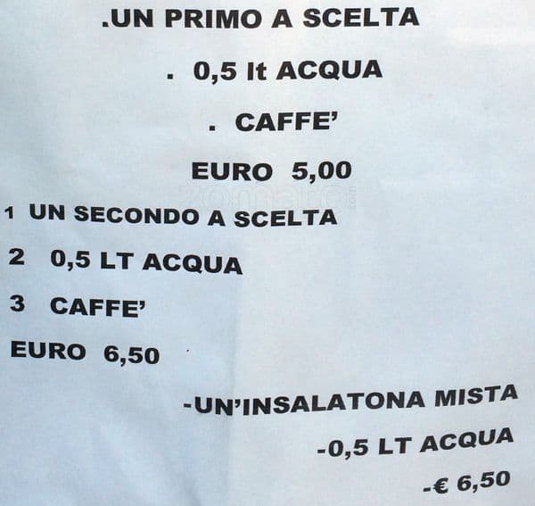 Menu di L'orchidea 