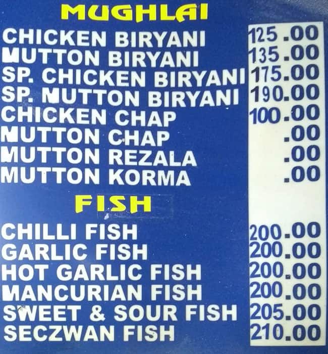 Food Valley menu