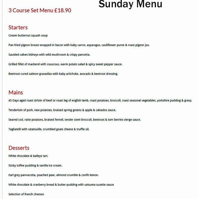La Rascasse menu