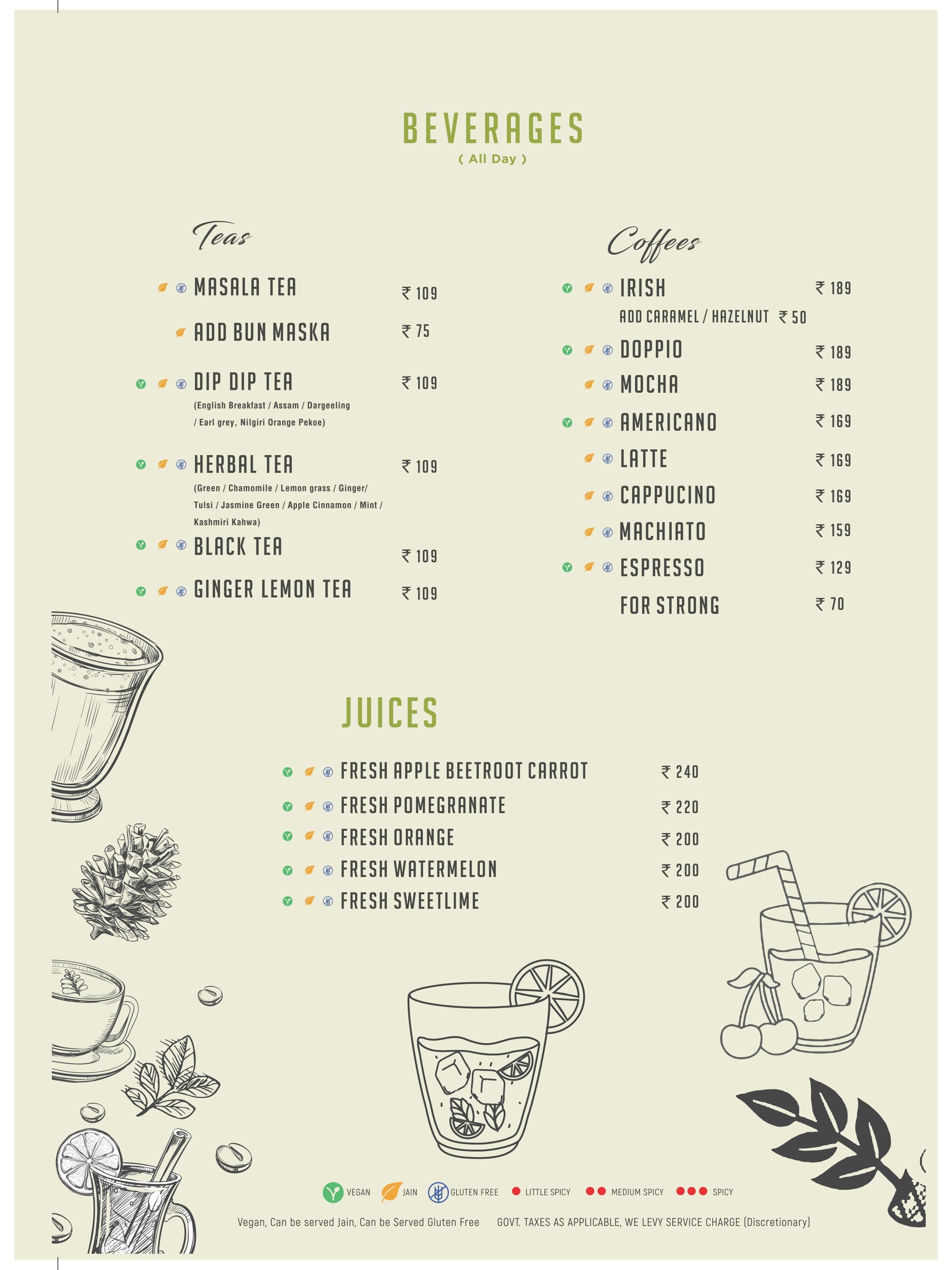 Menu of German Bakery, Koregaon Park, Pune