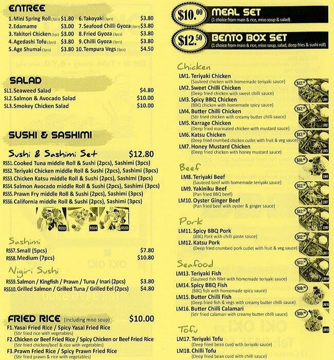 Oki Oki Menu, Menu for Oki Oki, Hornsby, Sydney Urbanspoon/Zomato