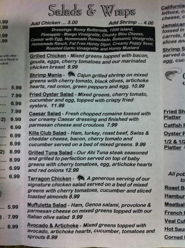 Lester's Seafood Menu, Menu for Lester's Seafood, Monroe, Monroe