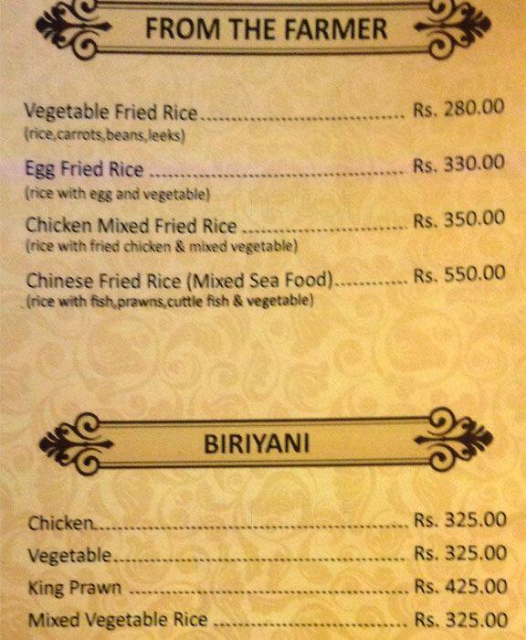 Testa Bake House menu