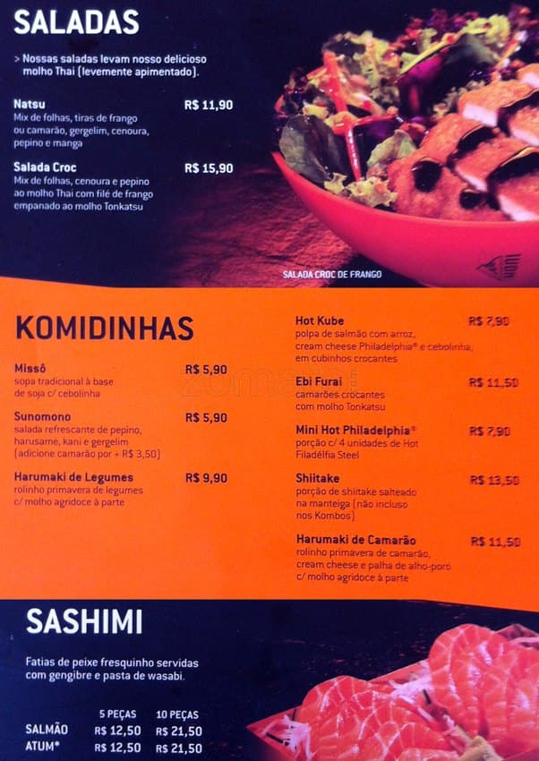 Koni Store cardápio