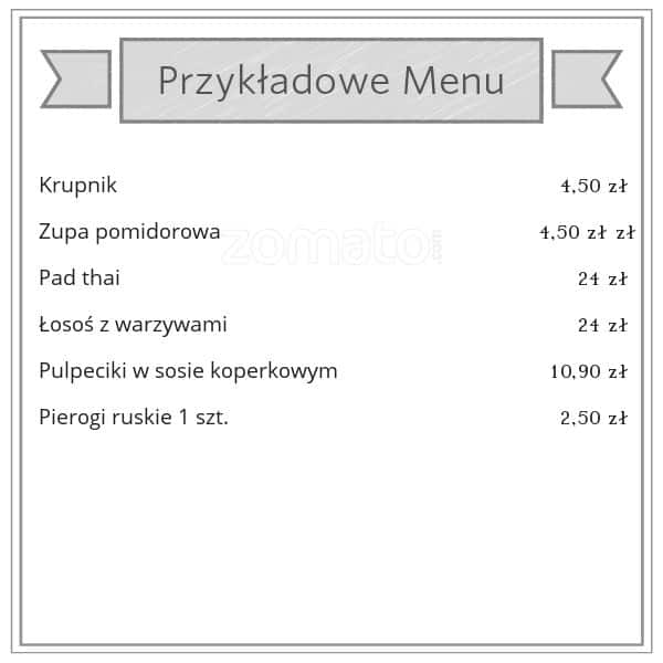 Menu at Restauracja Sodexo - North Gate restaurant, Warsaw, North Gate