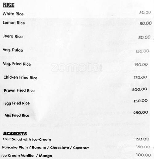 21 Coconuts menu