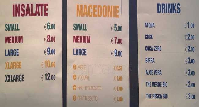 Menu di Fluid Fresh 