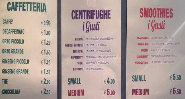 Menu di Fluid Fresh 