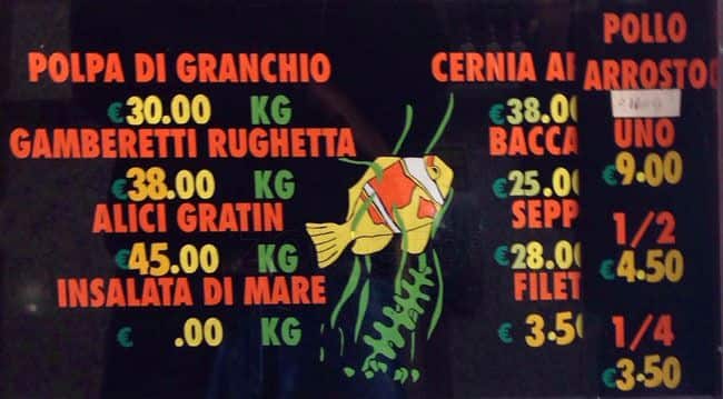 Menu di Poulet Rôti 