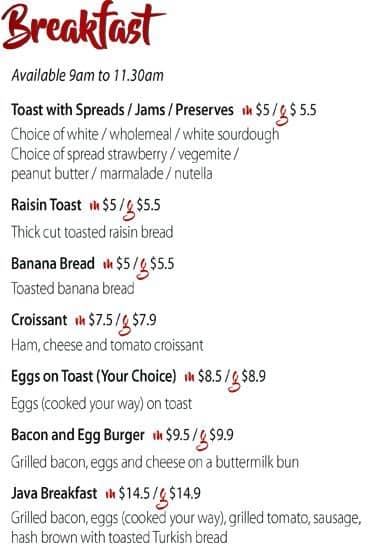 Java Lounge - Revesby Workers' Menu - Urbanspoon/Zomato