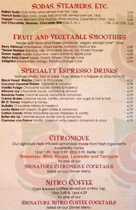 La Belle Rosette Espresso & Wine Bar меню