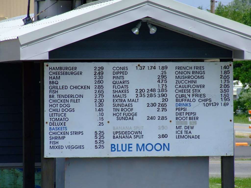 Blue Moon Menu Menu For Blue Moon Garrett Fort Wayne