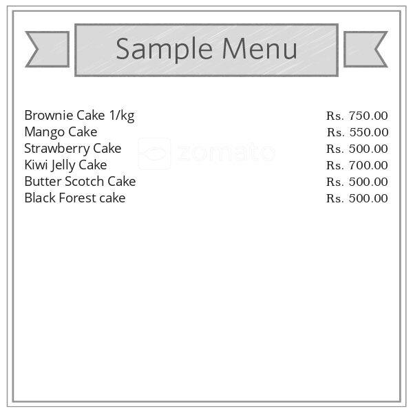 Cake Point menu