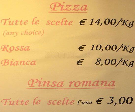 Menu di Da Coriolano Pizza e Kebab Roma 