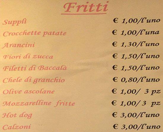 Menu di Da Coriolano Pizza e Kebab Roma 