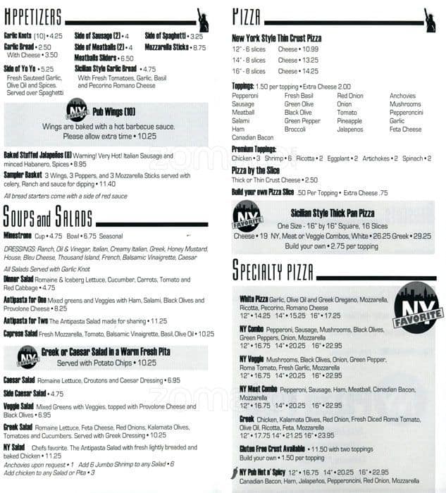 highland park market pizza menu