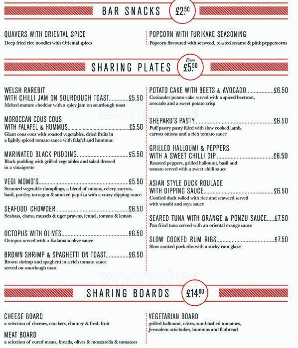 Teacup menu