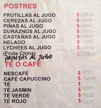 Carta de bella Oriente