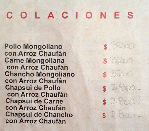 Carta de bella Oriente