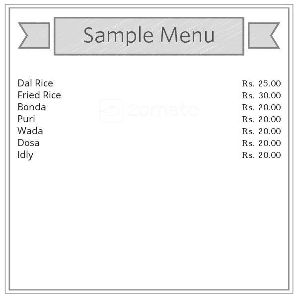 Mehdi Palace menu
