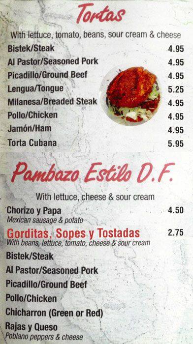 Taco Yo menu