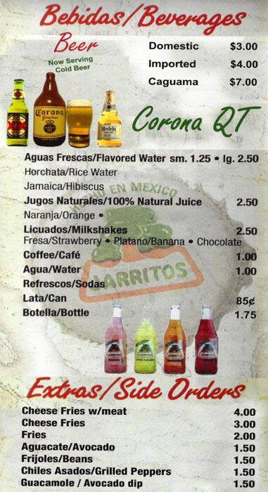 Taco Yo menu