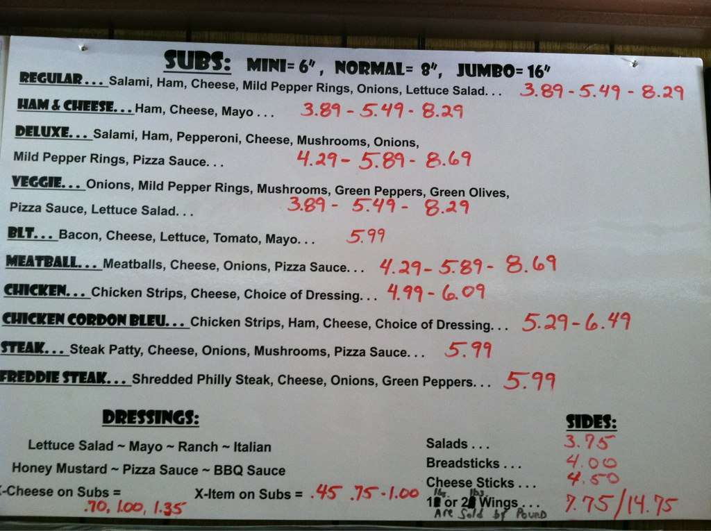 Peppy's Pizza and Subs Menu Urbanspoon/Zomato