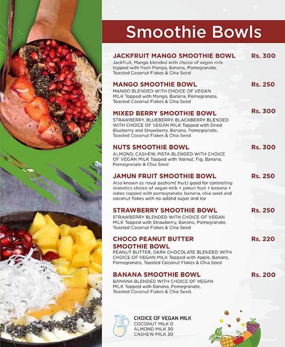 Menu of The Fruit Bowl Co, Ramanathapuram, Coimbatore