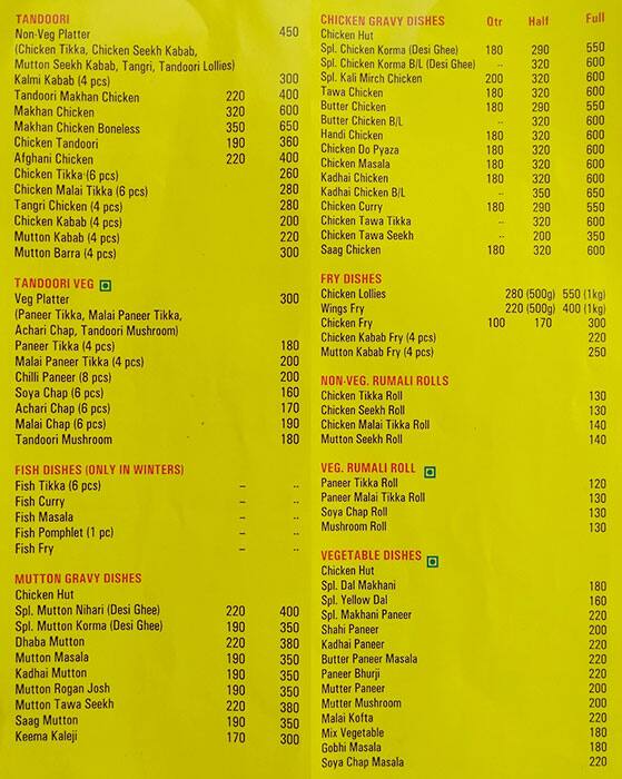 Chicken Hut Menu Menu For Chicken Hut Malviya Nagar New Delhi