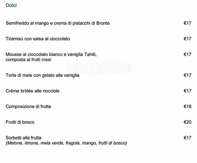 Menu di Il Giardino Bar 