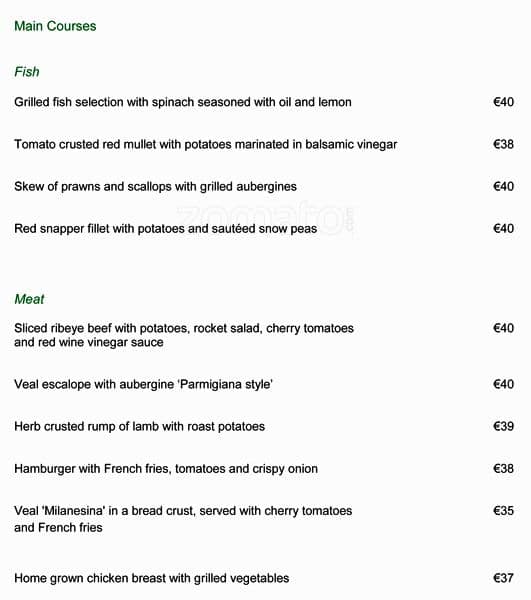 Menu di Il Giardino Bar 