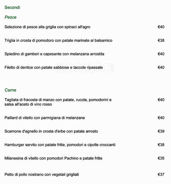 Menu di Il Giardino Bar 