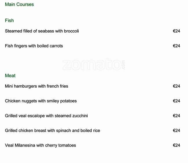 Menu di Il Giardino Bar 