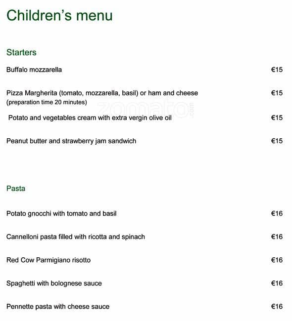 Menu di Il Giardino Bar 