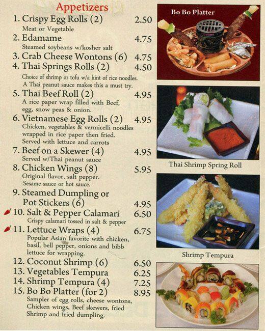 Thai Chili and Sushi Menu,Menú para Thai Chili and Sushi, Montbello