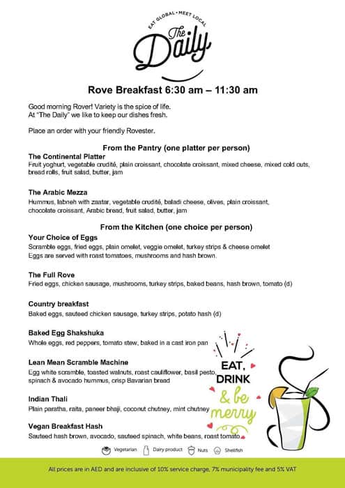 The daily menu discount