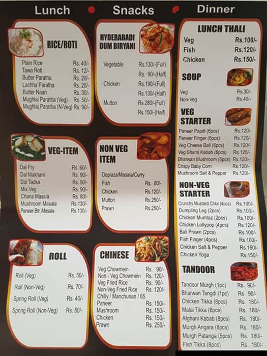 Food Express menu