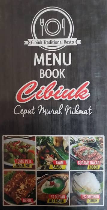 Menu Cibiuk Menu at Cibiuk Restaurant, Bekasi Regency