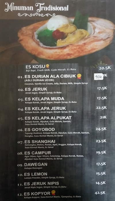 Menu Cibiuk Menu at Cibiuk Restaurant, Bekasi Regency