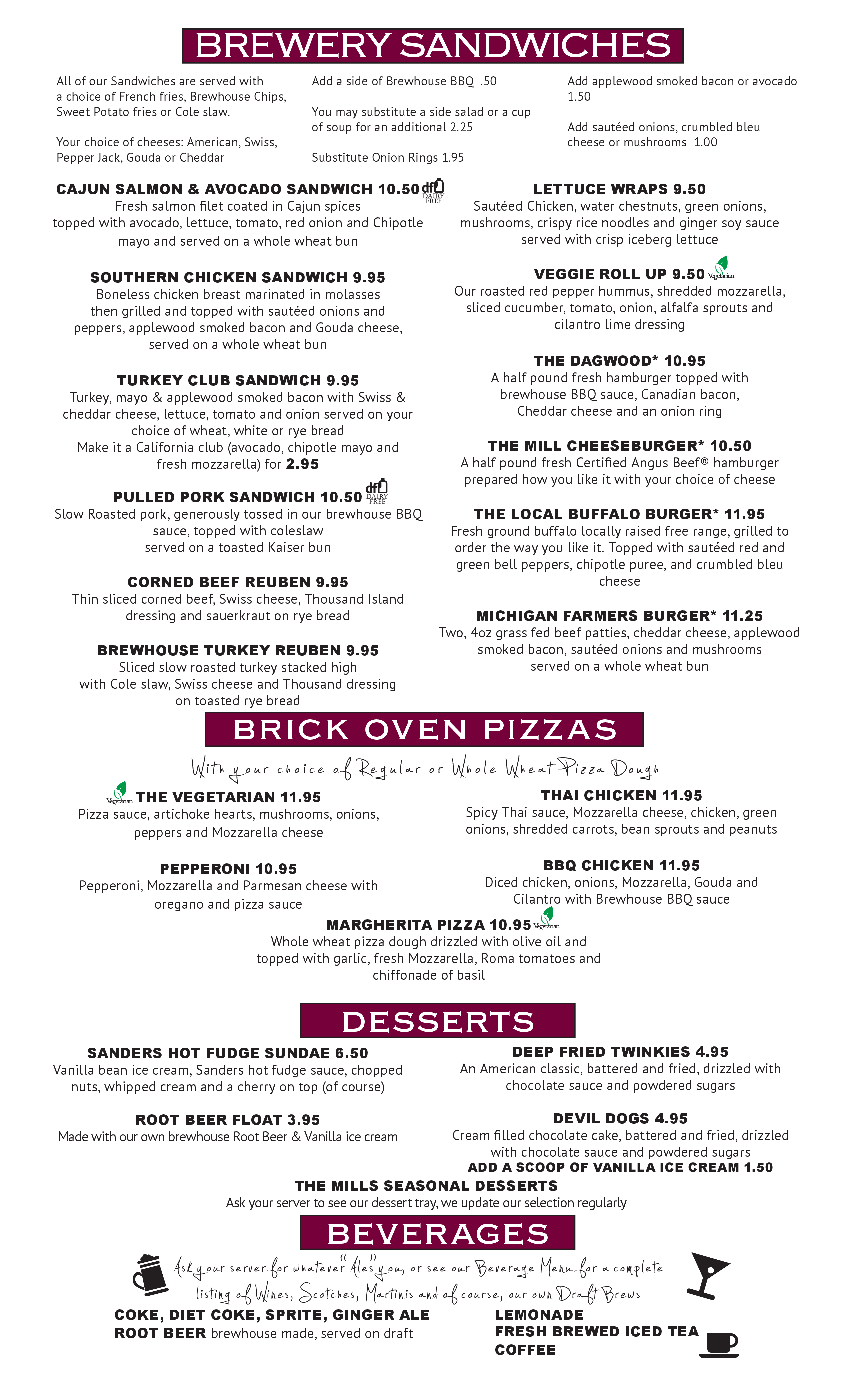 Menu at Rochester Mills Beer Company pub & bar, Rochester